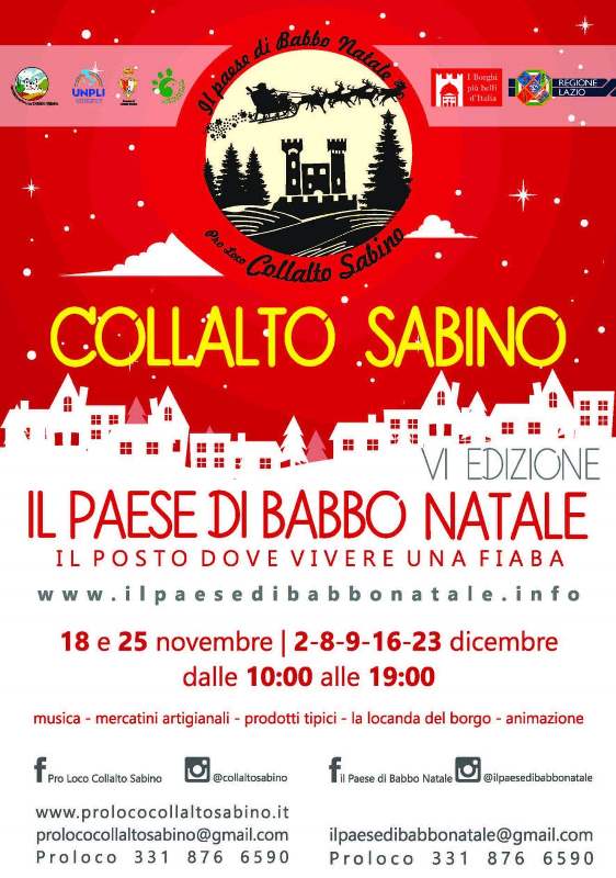 Il paese di Babbo Natale a Collalto Sabino – 6^ edizione Il paese di Babbo Natale a Collalto Sabino – 6^ edizione - eventi in sabina