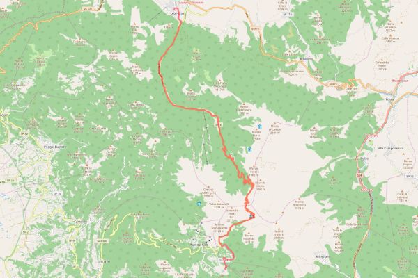 mappa della sabina cammino dei bianchi leonessa terminillo