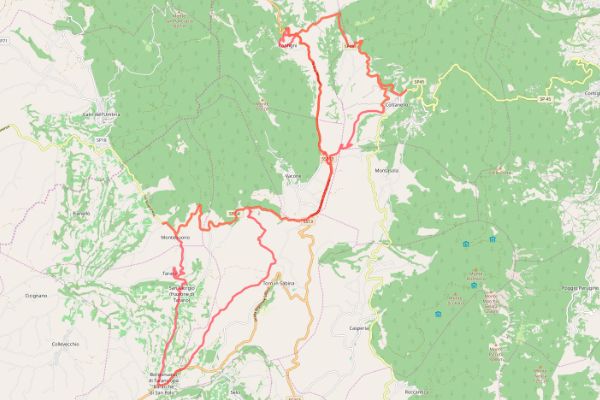 mappa della sabina cammino dei bianchi montebuono vescovio cottanello