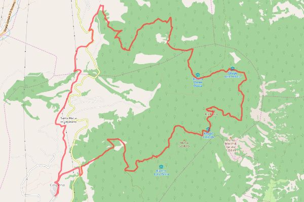 mappa ippovia della sabina