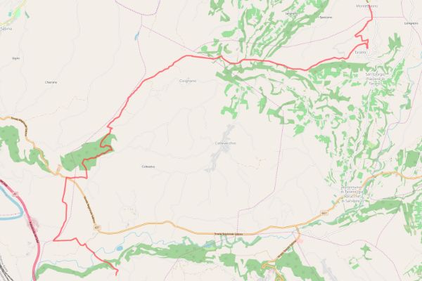 itinerario mappa sabina via campagna